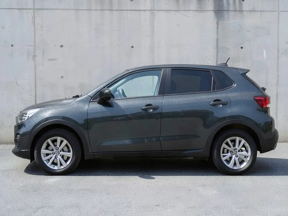 AI-drawn sample: the same SUV in metallic gunmetal gray paint