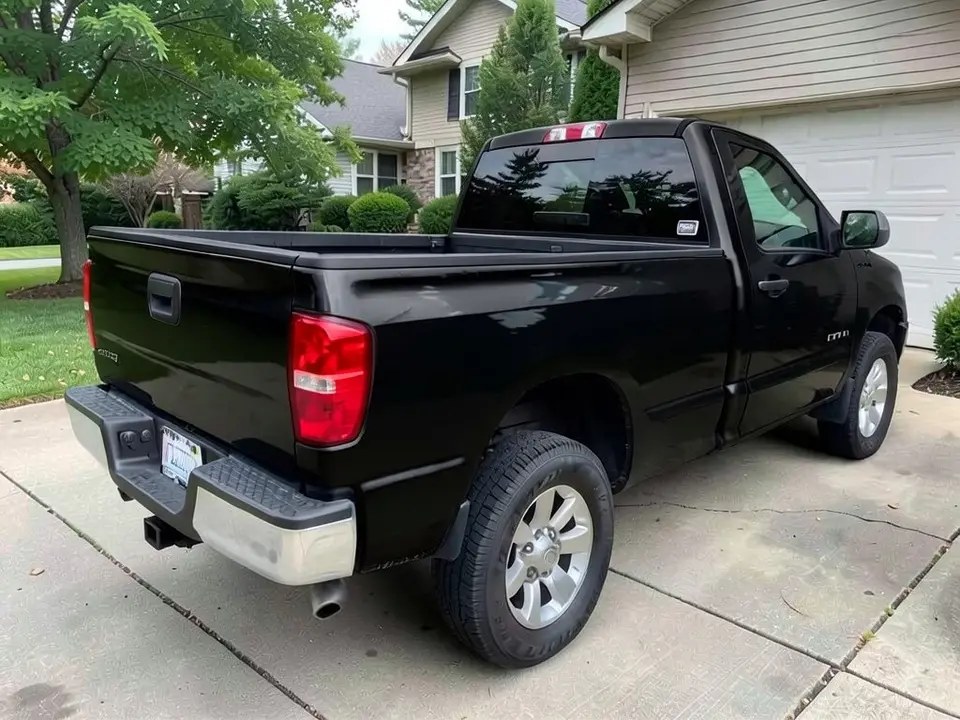 AI-drawn sample: the same truck wrapped in black