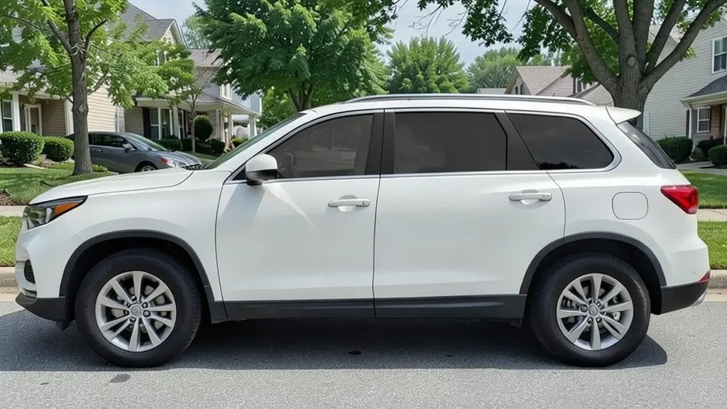 AI-generated sample: the same SUV with dark 20% tint on the side windows